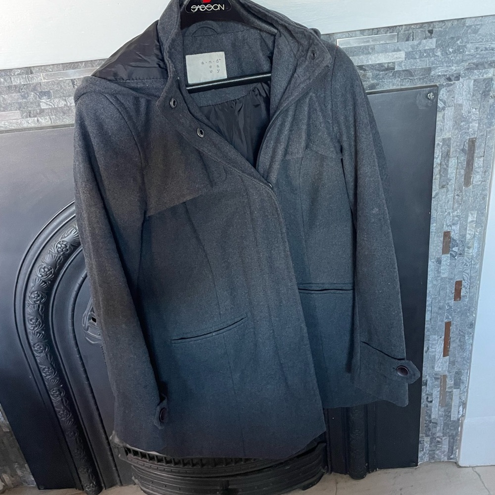 Grey peacoat